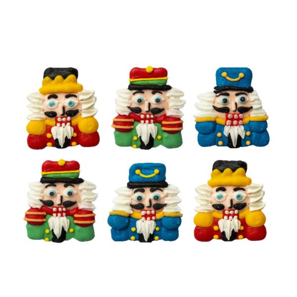 DECORAZIONI IN ZUCCHERO SCHIACCIANOCI SENZA GLUTINE PZ.6 2 DECORAZIONI IN ZUCCHERO SCHIACCIANOCI SENZA GLUTINE PZ.6
