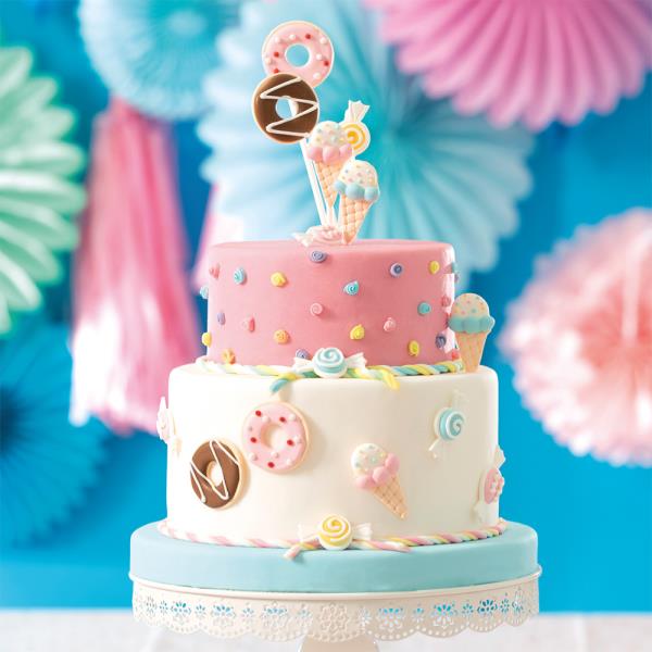 DECORAZIONI IN ZUCCHERO GELATI CARAMELLE E CIAMBELLINE PZ.7 2 DECORAZIONI IN ZUCCHERO GELATI CARAMELLE E CIAMBELLINE PZ.7