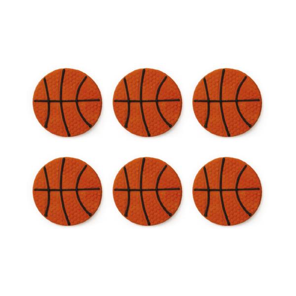 DECORAZIONI IN ZUCCHERO PALLONI BASKET PZ.9 2 DECORAZIONI IN ZUCCHERO PALLONI BASKET PZ.9