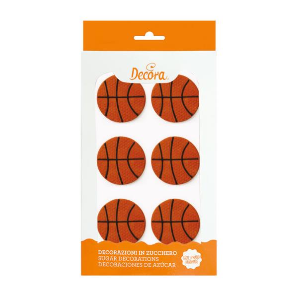 DECORAZIONI IN ZUCCHERO PALLONI BASKET PZ.9 1 DECORAZIONI IN ZUCCHERO PALLONI BASKET PZ.9