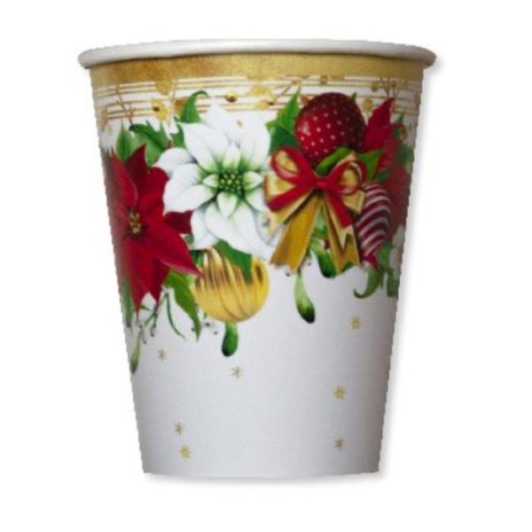 BICCHIERE COMPOSTABILE CHRISTMAS EVE pz.8 1 BICCHIERE COMPOSTABILE CHRISTMAS EVE pz.8