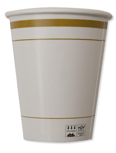 BICCHIERE COMPOSTABILE CLASSIC GOLD Ex.Tra.™ 1 BICCHIERE COMPOSTABILE CLASSIC GOLD Ex.Tra.™
