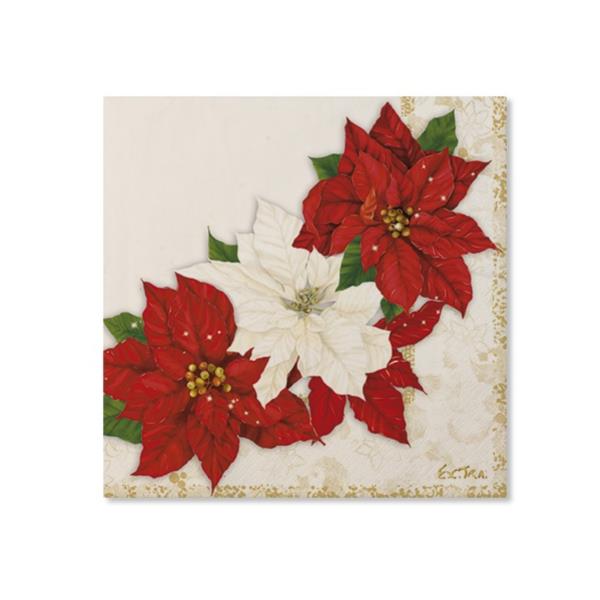 TOVAGLIOLO 33x33 XMAS FLOWERS PZ.20 1 TOVAGLIOLO 33x33 XMAS FLOWERS PZ.20