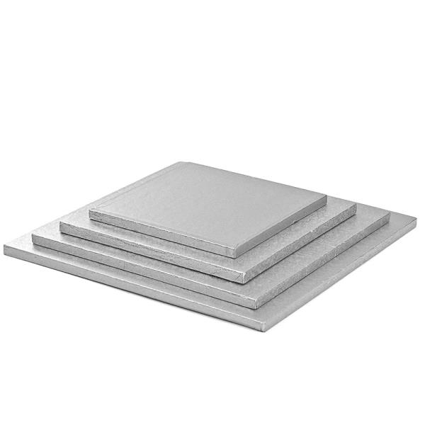 SOTTOTORTA QUADRATI PASTA DI CELLULOSA/ALLUMINIO ARGENTO 1 SOTTOTORTA QUADRATI PASTA DI CELLULOSA/ALLUMINIO ARGENTO