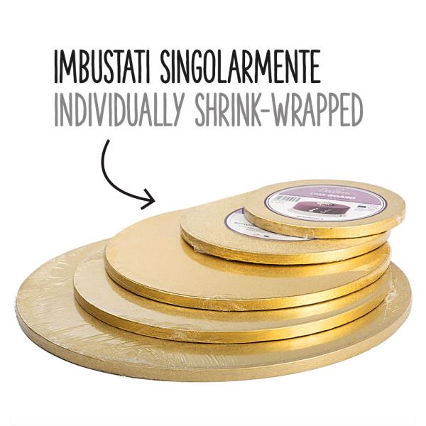 SOTTOTORTA TONDI PASTA DI CELLULOSA/ALLUMINIO ORO H.1,2 2 SOTTOTORTA TONDI PASTA DI CELLULOSA/ALLUMINIO ORO H.1,2