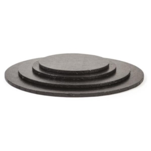 SOTTOTORTA TONDI PASTA DI CELLULOSA/ALLUMINIO NERO H.1,2
