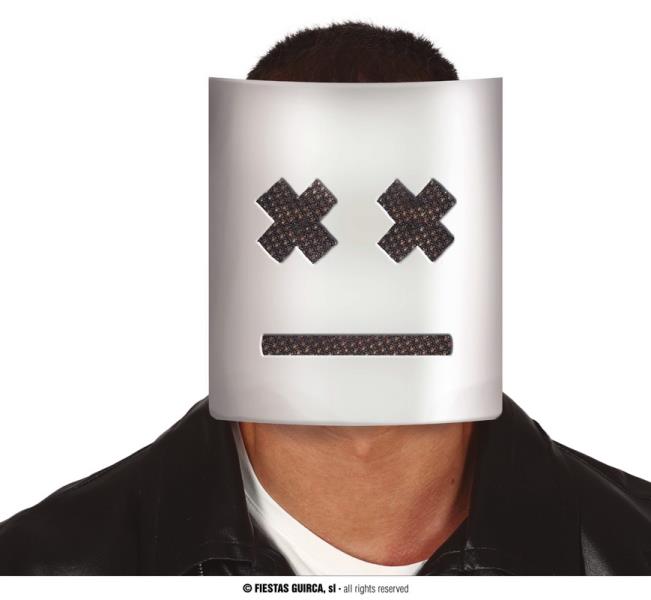 MASCHERA PVC BIANCA CON CROCI 1 MASCHERA PVC BIANCA CON CROCI