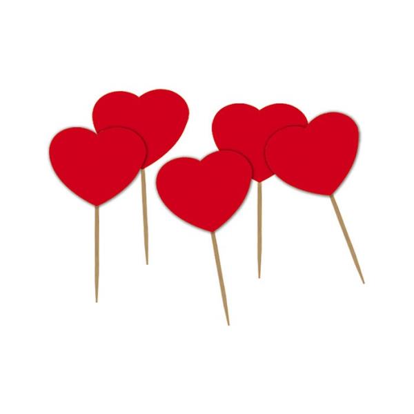 PICKS CUORE ROSSO pz.25 1 PICKS CUORE ROSSO pz.25