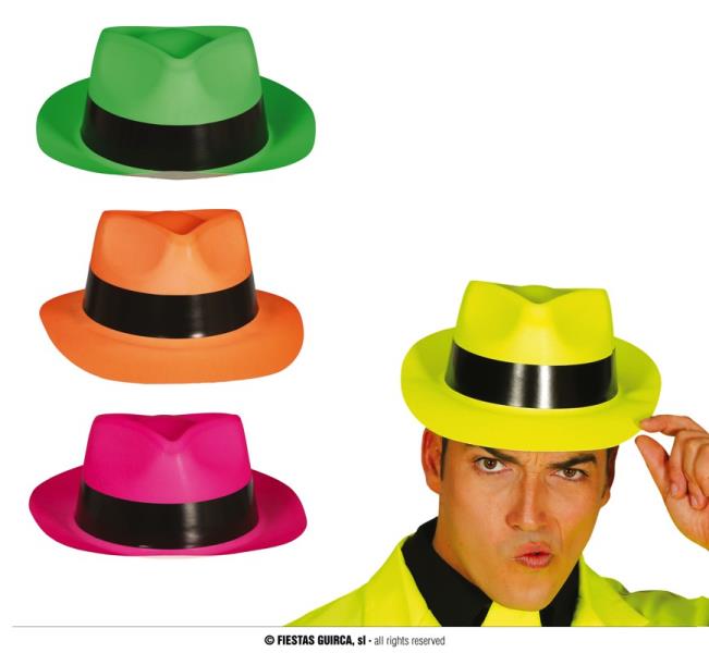 CAPPELLI GANGSTER IN PLATICA COLORI ASSORTITI PZ.1