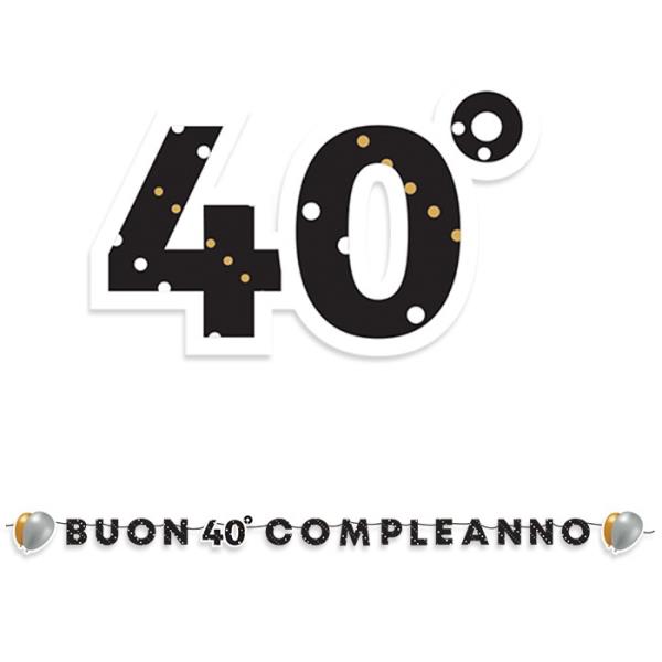 FESTONE PRESTIGE BUON 40° COMPLEANNO 1 FESTONE PRESTIGE BUON 40° COMPLEANNO