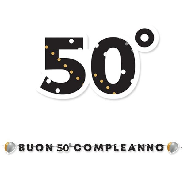 FESTONE PRESTIGE BUON 50° COMPLEANNO 1 FESTONE PRESTIGE BUON 50° COMPLEANNO