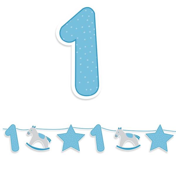 FESTONE PRIMO COMPLEANNO CELESTE MT.4 1 FESTONE PRIMO COMPLEANNO CELESTE MT.4