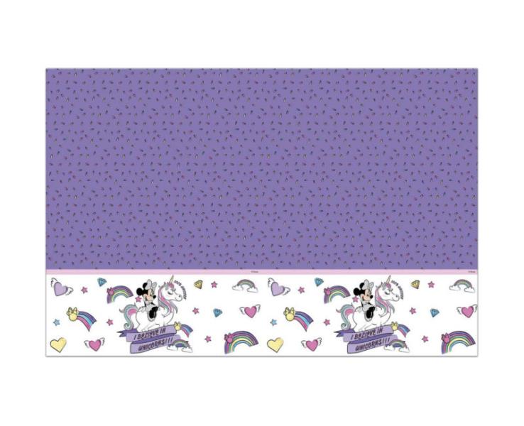 TOVAGLIA PVC MINNIE UNICORNO 120x180 cm. 1 TOVAGLIA PVC MINNIE UNICORNO 120x180 cm.