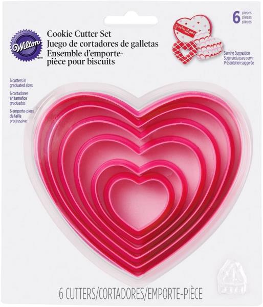 SET 6 TAGLIAPASTA PLASTICA CUORE 4 SET 6 TAGLIAPASTA PLASTICA CUORE