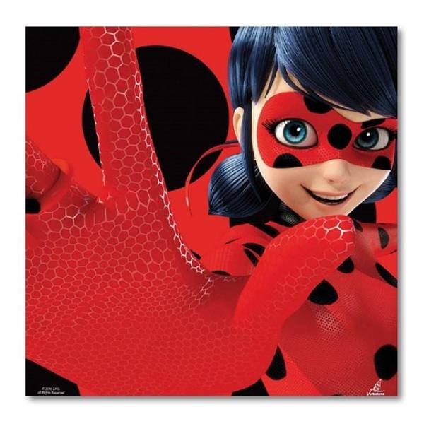 TOVAGLIOLO 33x33 cm. LADYBUG MIRACULOUS pz.20 1 TOVAGLIOLO 33x33 cm. LADYBUG MIRACULOUS pz.20