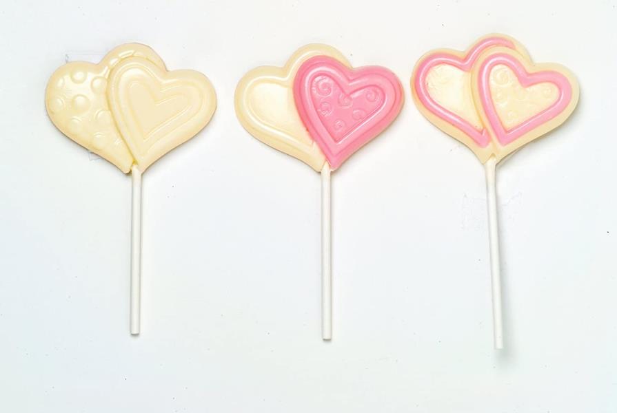 STAMPO CIOCCOLATINI CUORE DOPPIO 3 STAMPO CIOCCOLATINI CUORE DOPPIO