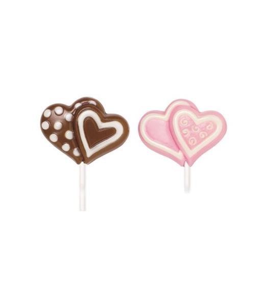 STAMPO CIOCCOLATINI CUORE DOPPIO 4 STAMPO CIOCCOLATINI CUORE DOPPIO