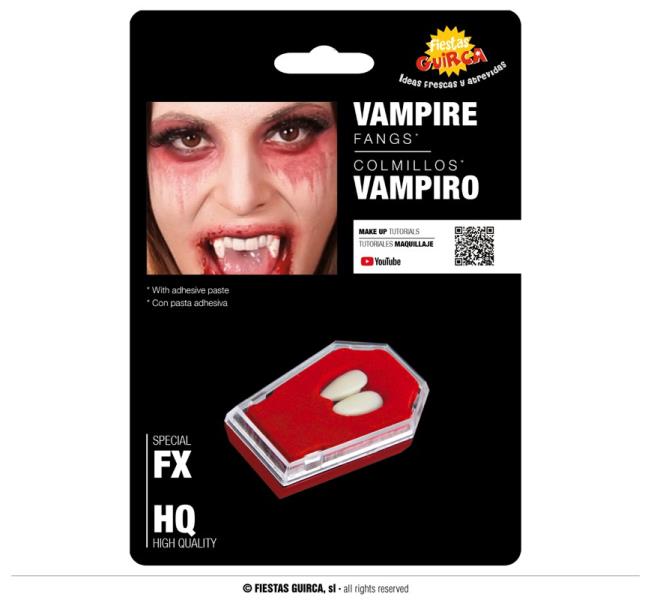 DENTI VAMPIRO IN BARA CON COLLA 1 DENTI VAMPIRO IN BARA CON COLLA