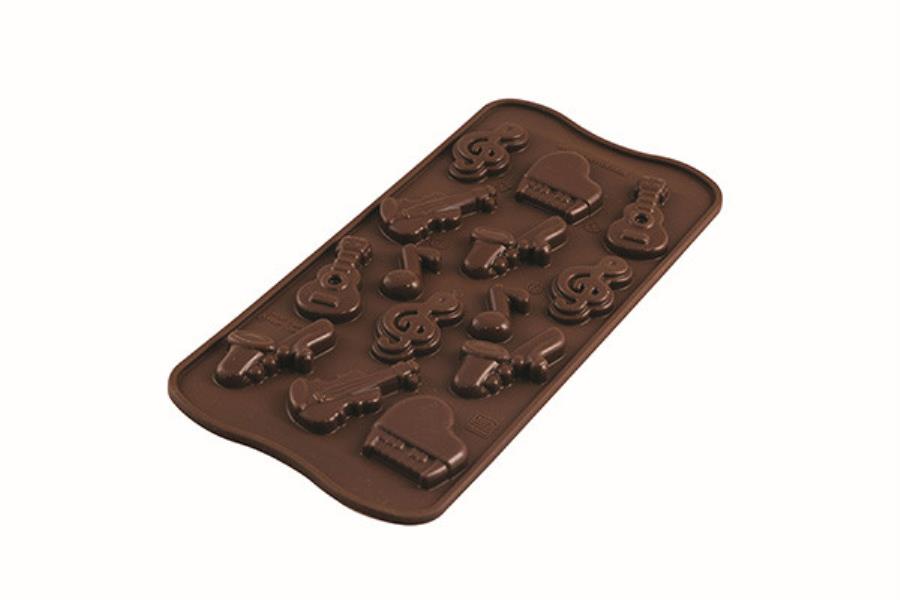 STAMPO SILICONE CIOCCOLATINI MUSICA SILIKOMART 1 STAMPO SILICONE CIOCCOLATINI MUSICA SILIKOMART