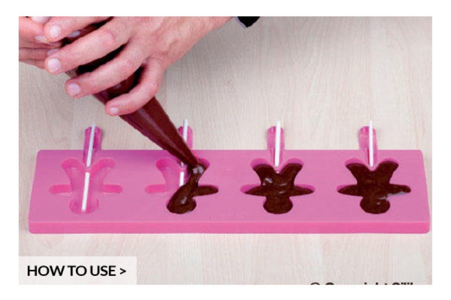 STAMPO SILICONE PER LOLLI POPS GINGER SILIKOMART 5 STAMPO SILICONE PER LOLLI POPS GINGER SILIKOMART