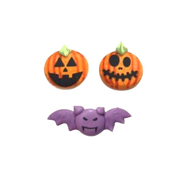 DECORAZIONE PIPISTRELLO E ZUCCA IN ZUCCHERO 2D SENZA GLUTINE PZ.12 3 DECORAZIONE PIPISTRELLO E ZUCCA IN ZUCCHERO 2D SENZA GLUTINE PZ.12
