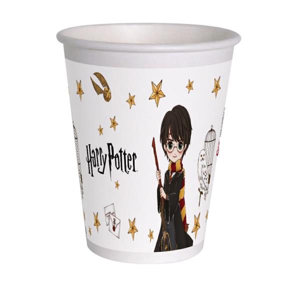 BICCHIERI CARTA COMPOSTABILI HARRY POTTER 255 ml pz.8 1 BICCHIERI CARTA COMPOSTABILI HARRY POTTER 255 ml pz.8