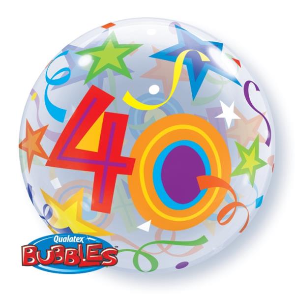 PALLONCINO BUBBLE 22" 40 ANNI MULTICOLOR 1 PALLONCINO BUBBLE 22" 40 ANNI MULTICOLOR