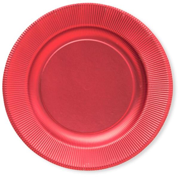 PIATTO PIANO RIGHE ROSSO SATINATO Ex.Tra.™ 2 PIATTO PIANO RIGHE ROSSO SATINATO Ex.Tra.™