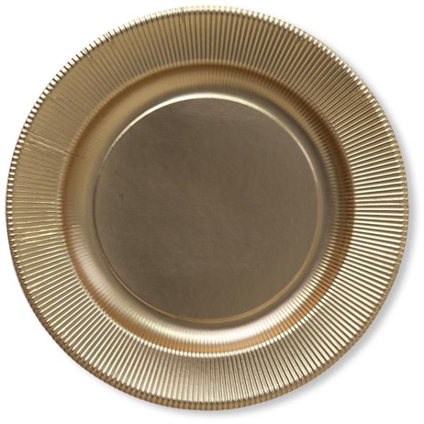 PIATTO PIANO RIGHE ORO SATINATO Ex.Tra.™ 1 PIATTO PIANO RIGHE ORO SATINATO Ex.Tra.™