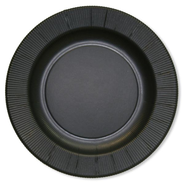 PIATTO PIANO RIGHE NERO OPACO Ex.Tra.™