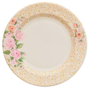 PIATTO PIANO RIGHE ROSE FLOWER Ex.Tra.™
