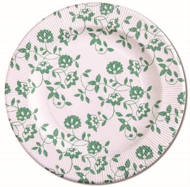 PIATTO DESSERT COMPOSTABILE RIGHE NATURA VERDE Ex.Tra.™ 1 PIATTO DESSERT COMPOSTABILE RIGHE NATURA VERDE Ex.Tra.™