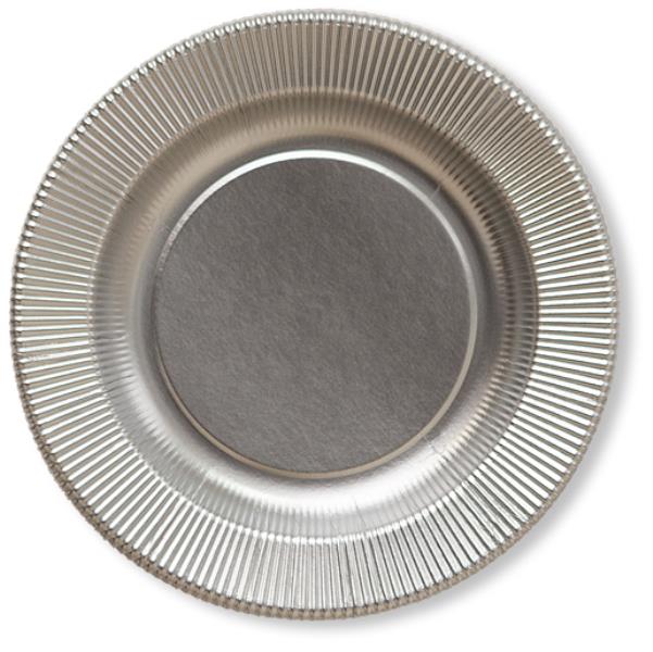 PIATTO DESSERT RIGHE ARGENTO SATINATO Ex.Tra. pz.8