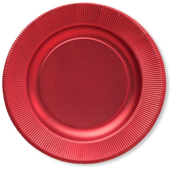 PIATTO DESSERT RIGHE ROSSO SATINATO Ex.Tra.™