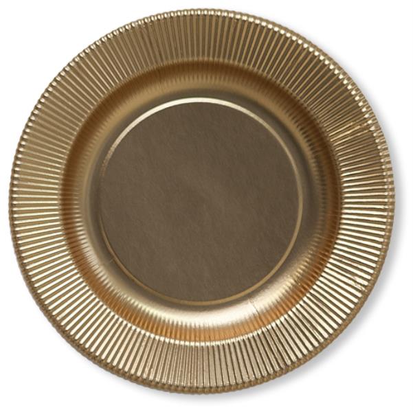 PIATTO DESSERT RIGHE ORO SATINATO Ex.Tra.™