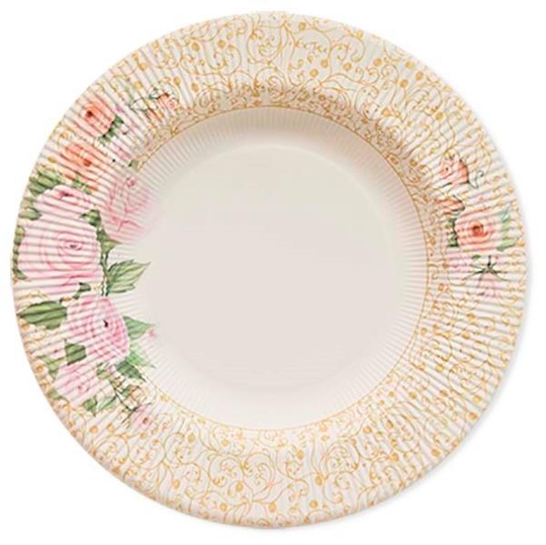 PIATTO FONDO RIGHE ROSE FLOWER Ex.Tra.™