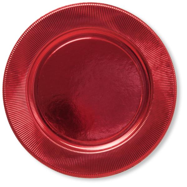 PIATTO MAX RIGHE ROSSO LUCIDO PZ.4 Ex.Tra. pz.4