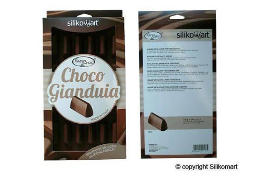 STAMPO SILICONE CIOCCOLATINI GIANDUIOTTI SILIKOMART 4 STAMPO SILICONE CIOCCOLATINI GIANDUIOTTI SILIKOMART