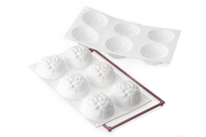STAMPO SILICONE CAMELIA Ø 76 H.35 STAMPO BIANCO SILIKOMART