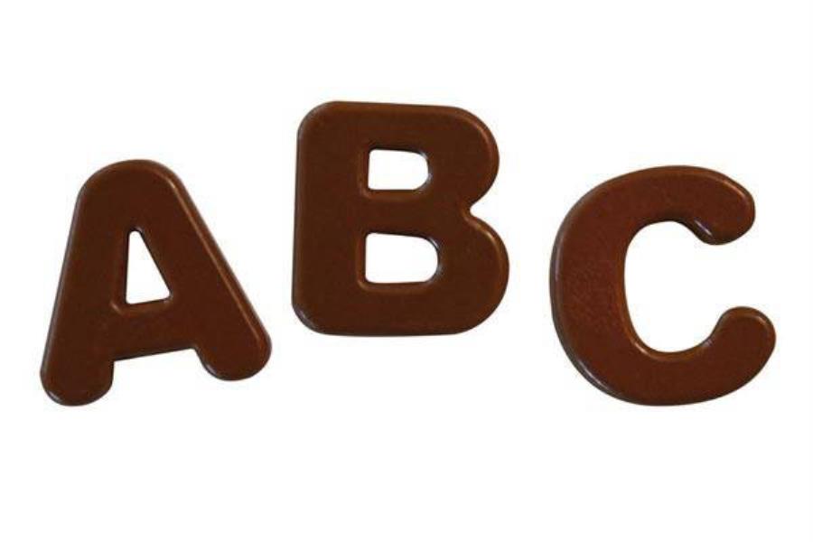 STAMPO SILICONE CIOCCOLATINI ALFABETO SILIKOMART 3 STAMPO SILICONE CIOCCOLATINI ALFABETO SILIKOMART