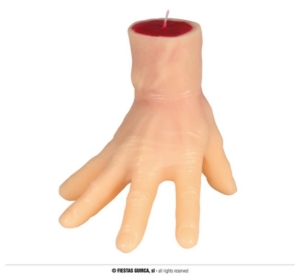 CANDELA MANO INSANGUINATA 15 cm. pz.1