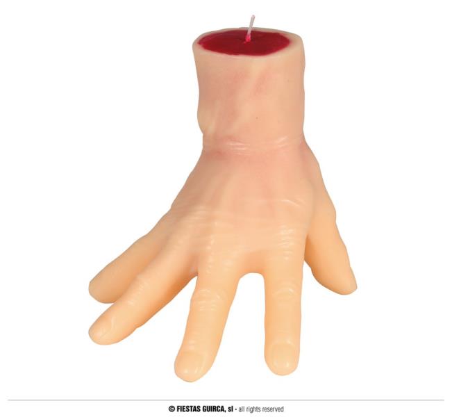 CANDELA MANO INSANGUINATA 15 cm. pz.1 1 CANDELA MANO INSANGUINATA 15 cm. pz.1