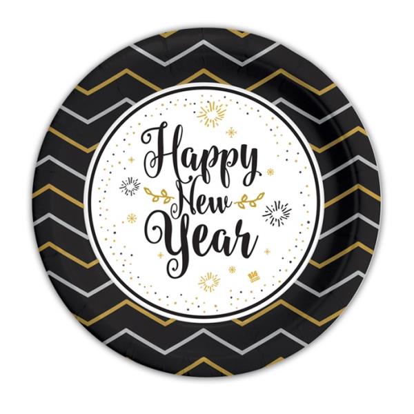 PIATTO CM.18 HAPPY NEW YEAR PZ.8 1 PIATTO CM.18 HAPPY NEW YEAR PZ.8