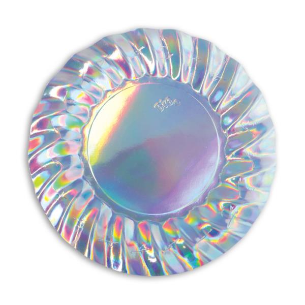 PIATTO PIANO Ø25 cm. WAVY IRIDESCENT pz.8 1 PIATTO PIANO Ø25 cm. WAVY IRIDESCENT pz.8