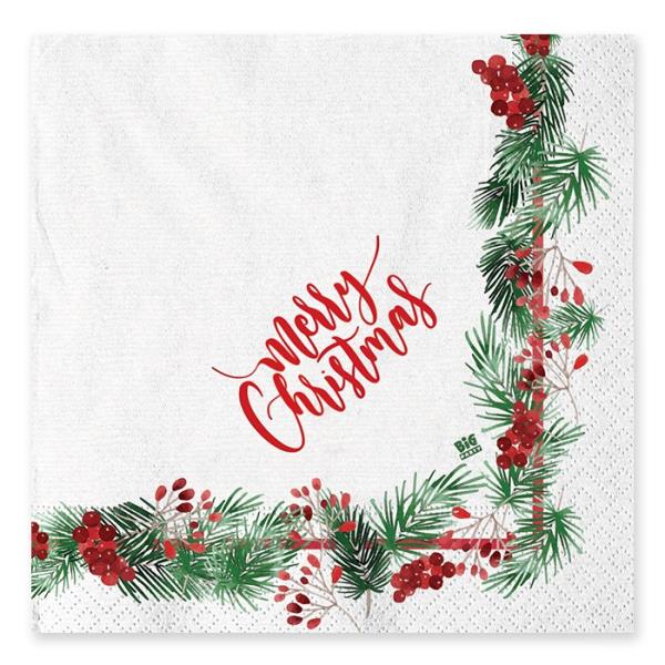 TOVAGLIOLO 33x33 cm. MERRY CHRISTMAS pz.20 1 TOVAGLIOLO 33x33 cm. MERRY CHRISTMAS pz.20