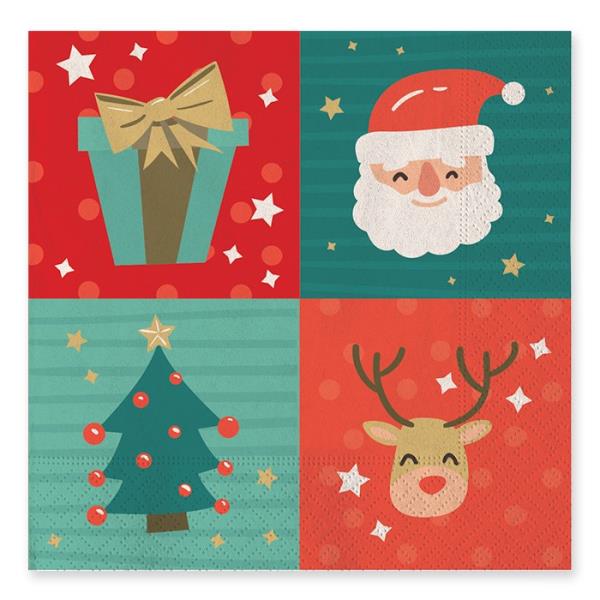 TOVAGLIOLO 33x33 FUNNY CHRISTMAS PZ.20 1 TOVAGLIOLO 33x33 FUNNY CHRISTMAS PZ.20