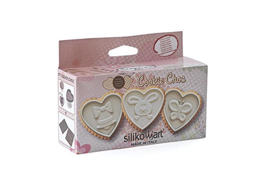 KIT TAGLIAPASTA +STAMPO SILICONE CUORE PASQUA SILIKOMART 1 KIT TAGLIAPASTA +STAMPO SILICONE CUORE PASQUA SILIKOMART