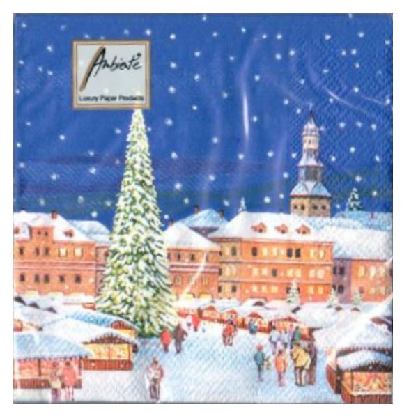 TOVAGLIOLO 25x25 cm. CHRISTMAS MARKET pz.20 1 TOVAGLIOLO 25x25 cm. CHRISTMAS MARKET pz.20