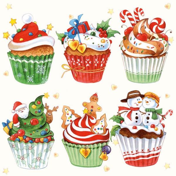 TOVAGLIOLO 25x25 cm. CUPCAKES pz.20 1 TOVAGLIOLO 25x25 cm. CUPCAKES pz.20
