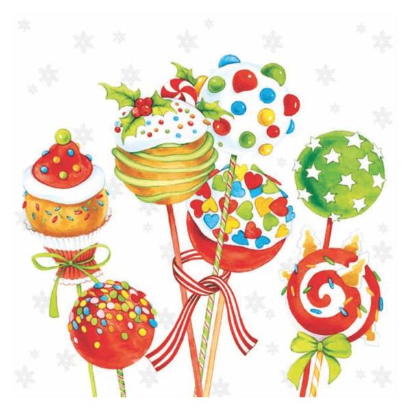 TOVAGLIOLO 25x25 cm. CAKE POPS pz.20 1 TOVAGLIOLO 25x25 cm. CAKE POPS pz.20